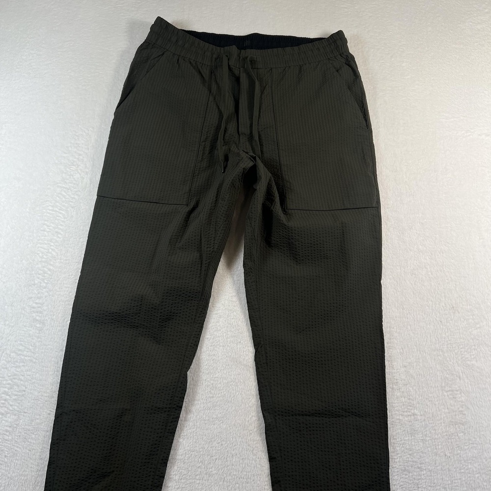 Lululemon Bopwline Seersucker Mens Large Green Woven Joggers Lightweight
